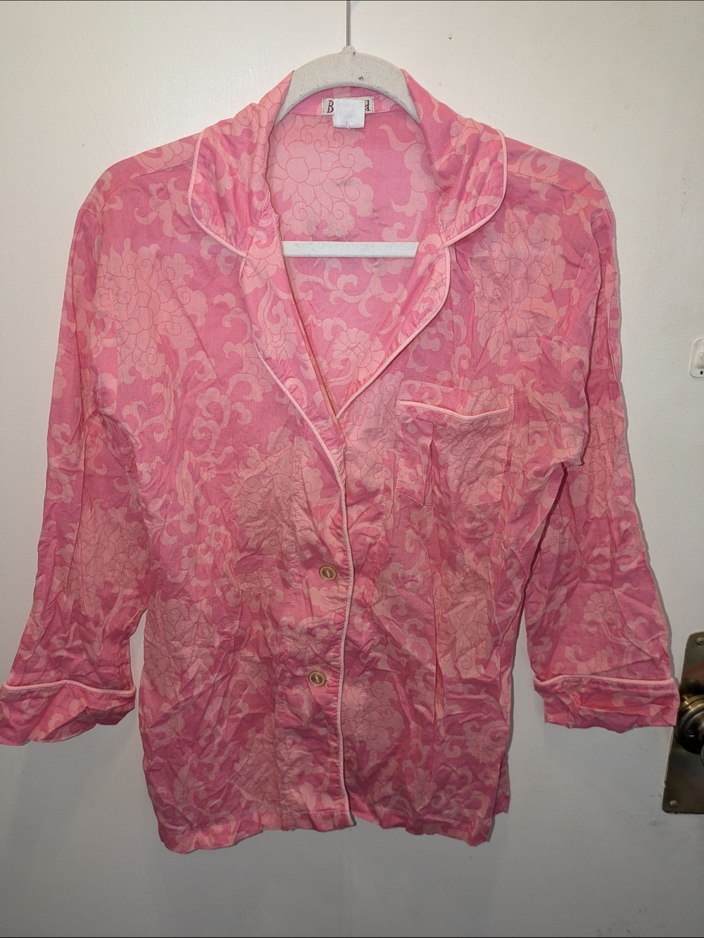 Vintage Y2K BedHead Pink Floral Pajama Set Small Made in USA Soft Loungewear - Picture 5 of 9